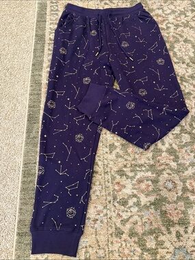 Women’s Disney Navy Sweatpants with Constellation Print Size Medium